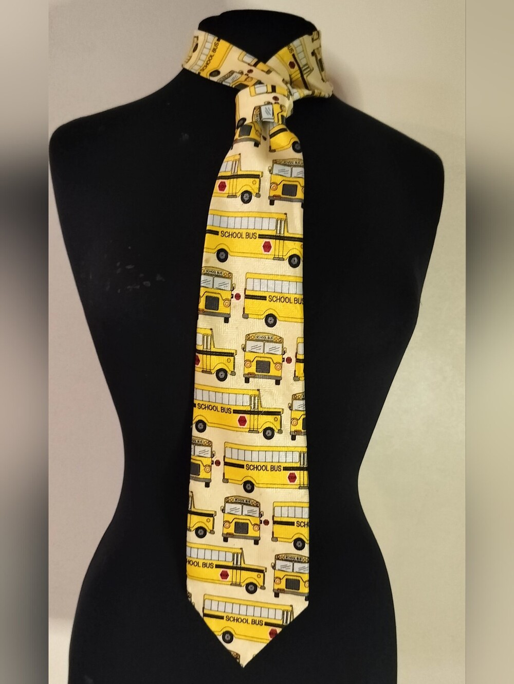 Selini Yellow School Bus Print Tie